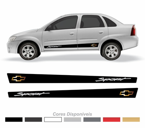 Faixa Lateral Corsa Sport Chevrolet Adesivo Par Kit Cs0105