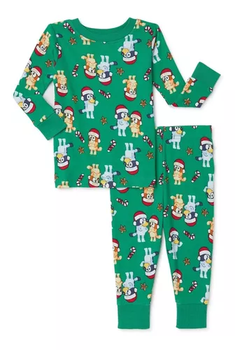 Pijama Bluey Navidad Original Niños Toddler