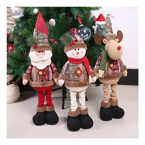 . Decoración Navidad Muñeco Reno Muñeco Nieve Pie