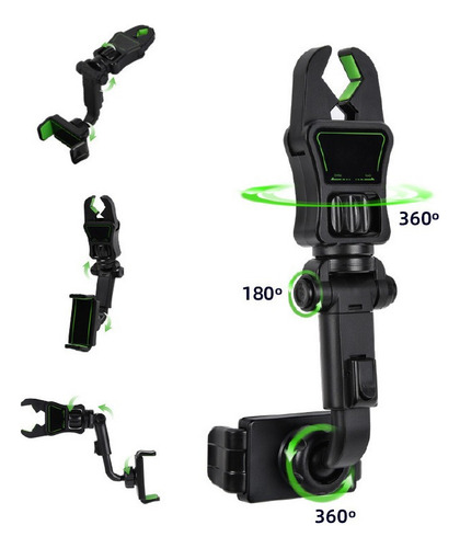Soporte Para Teléfono Con Espejo Retrovisor De Coche 2pcs