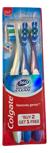 Cepillo De Diente Colgate 360° Medium 3 Unidades