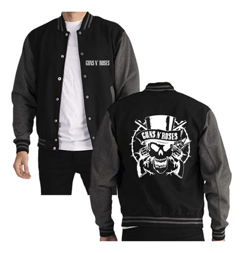 Chaqueta Beisbolera Guns N' Roses Rock M1