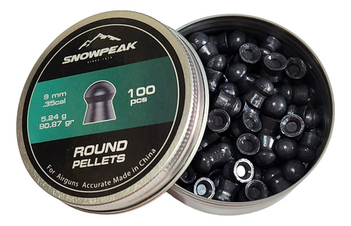 Diabolo Snowpeak Calibre 9 Mm (.35) 80.87 Grains 100 Piezas