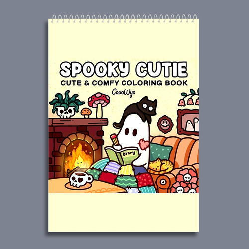 Spooky Cutie | Libro Anillado Colorear Pintar | Coco Wyo