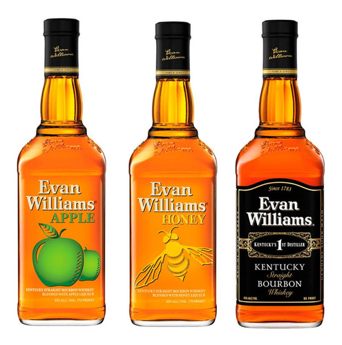 Imagen 1 de 2 de Mix Whisky Evan William: Apple + Honey + Black
