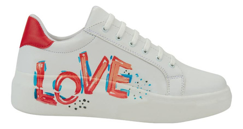 Tenis Urbano Plataforma Urban Shoes Blanco Mujer 100