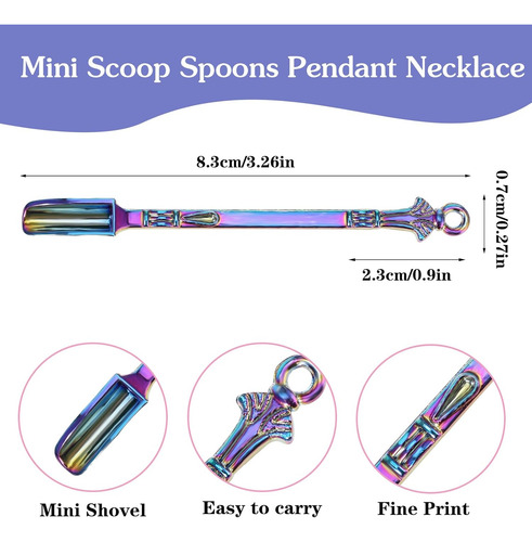 4 Mini Cucharas, Cuchara De Metal Pequeña Multicolor, Mini C