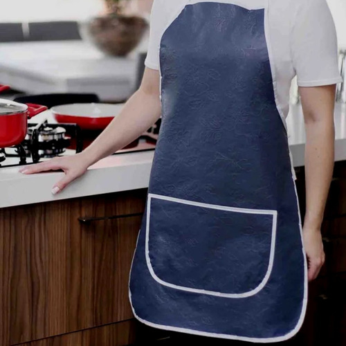 Avental Flanelado Colorido Domestico Com Bolso Casa Cozinha Cor Sortidos Desenho Do Tecido Relevo Flor