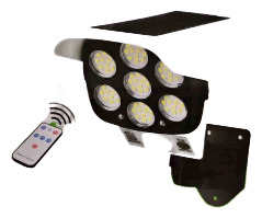 Lámpara Solar Foco Sensor Movimiento Forma De Cámara 77 Led