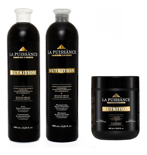 Kit Nutricion La Puisance 1 Ltr Shampoo + Balsamo + Baño