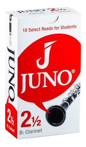 Palheta 2,5 Para Clarinete Sib Caixa Com 10 Juno