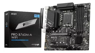 MOTHER BOARD MSI PRO B760M-A WIFI DDR5 INTEL G12/13/14 COLOR NEGRO