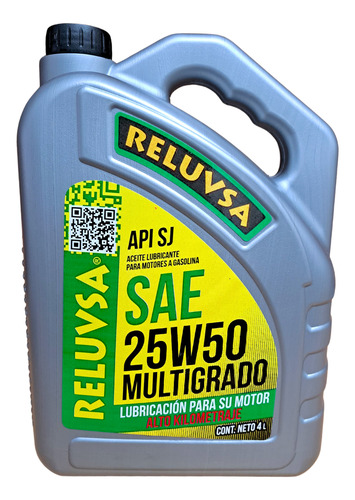 Kit Lubricación Reluvsa 25w50 4l P/ Vw Atlantic 1.7l 1987