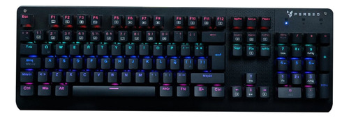 Teclado Gamer Perseo Electryon Rainbow Mecánico 1,5 Mts Nnet