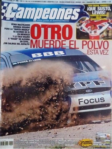 Revista Campeones 265 Triunfo De Ponce De Leon En Mendoza