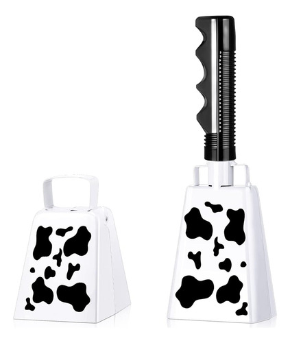 ~? 2 Piezas Cow Bell Con Mango Noise Makers Cowbells Para Ev