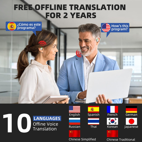 Auriculares De Traducción Nicewin Language Translator 150 La
