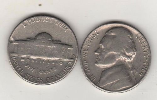 Estados Unidos Moneda 5 Centavos Año 1964 D - Km A192 