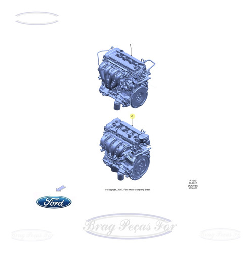 Motor Completo Ecosport 2.0 Duratec 16v Flex 2017 A 2021