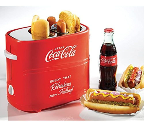 Nostalgia Hdt600coke Coca-cola Pop-up 2 Hot Dog Y Tostadora