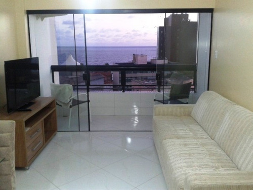 Imagem 2 de 16 de Apartamento Nascente Com Vista Mar Mobiliado 2 Quartos Totais 60m2 Na Barra - Adr762 - 69232677