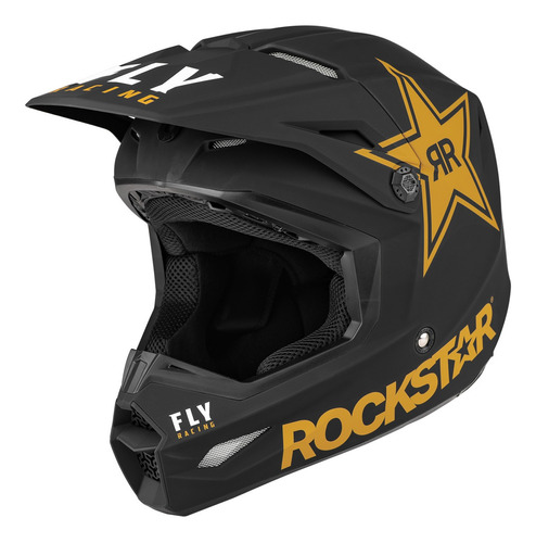 Capacete Leve Fly Kinetic Rockstar Trilha Motocross