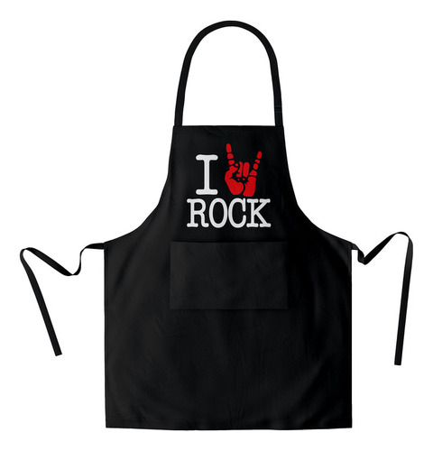 Mandil I Love Rock (d0790 Boleto.store)