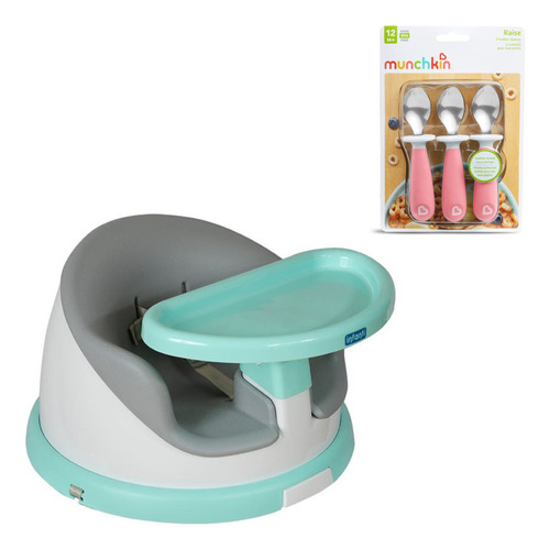 Silla De Comer Portátil  Giratoria I-twist Más Set  Cucharas