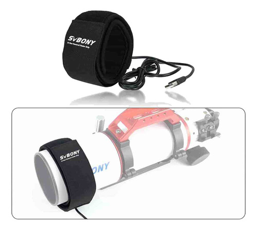 Tira Calefactora De Rocío 430mm Para Telescopios Sv172 Color Negro