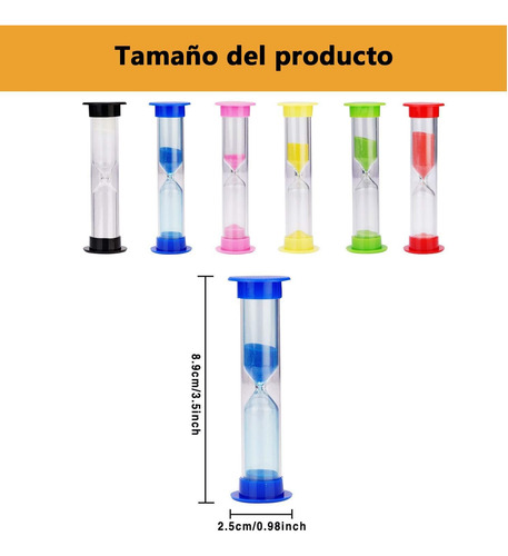 Reloj De 6 Piezas Con Temporizador, Colores Vivos