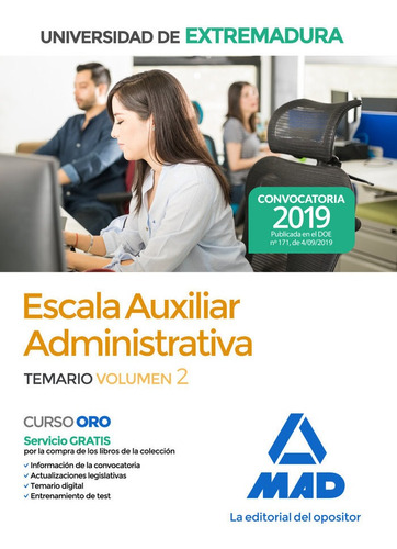 Escala Auxiliar Aadministrati Universidad Extremadura Vol...