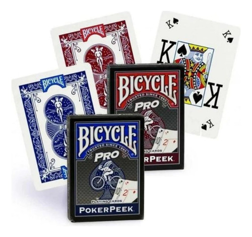 Set 2 Naipes Bicycle Pro Poker Peek 100% Original