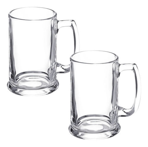 Set 2 Tarros Cerveceros 380 Ml Vidrio Vaso Cerveza Michelada