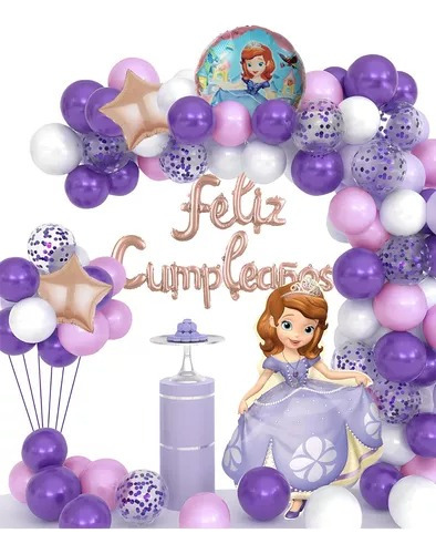 Globos Para Decorar Cumpleaños De La Princesita Sofia 