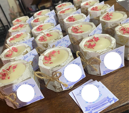Velas Aromaticas Recuerdo Festejo Boda Xv Años Bautizo 20pz