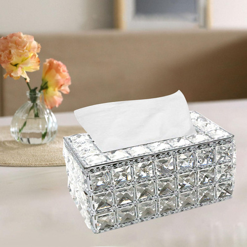 Cubierta Para Caja De Pañuelos De Cristal