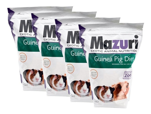 Alimento Mazuri Para Cuyos Guinea Pig Diet 4 Pzs De 1.3 Kg. 