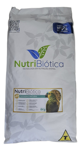 Ração Nutribiótica Criador Profissional Papagaio Natural 6kg