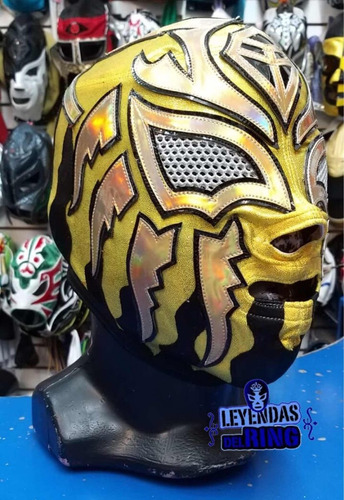 Máscara Semi Profesional Del Luchador La Sombra Amarillo