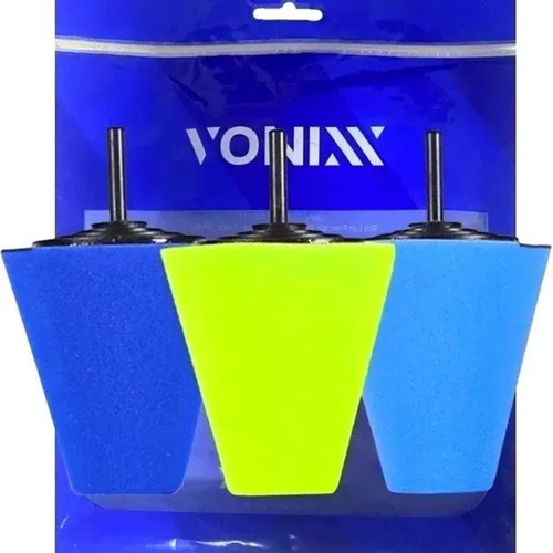 Kit Com 3 Peças Boina De Polimento Em Cone Vonixx