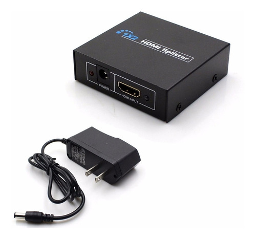 Imagen 4 de 5 de Splitter Hdmi 1x2 Divisor De Señal Amplificador Conecta 2 Tv