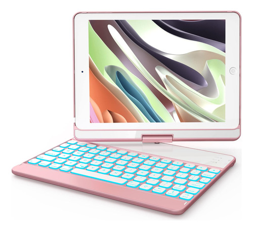 Funda Con Teclado Para iPad 10.2ø (6ª&5ª/ Pro/air 2&1)rosa