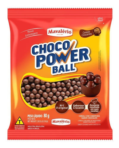 Cereal Inflado Cubierto Choco Power Ball 500g Mavalerio