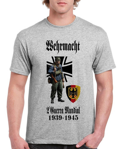 Wehrmacht / Segunda Guerra Mundial - Remera (gris)
