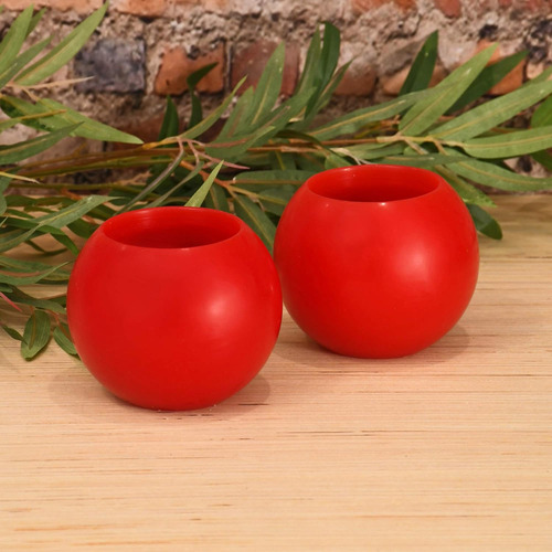 Velas Led De Cera A Pilas, Color Rojo, Juego De 2, 4 Pulgada