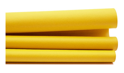 Tela Cuerina Simil Cuero Praga Amarillo 1mt X 1,4mt