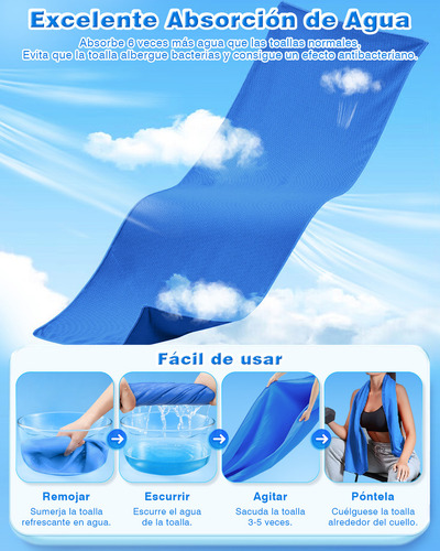 Toalla Microfibra Secado Rápido Natación Gym Playa 180x80cm
