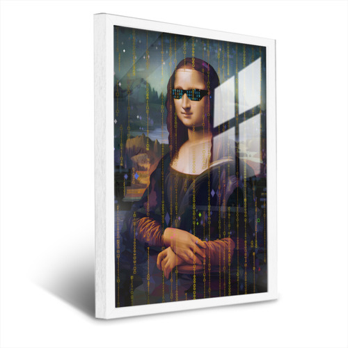 Quadro Monalisa Matrix Com Vidro