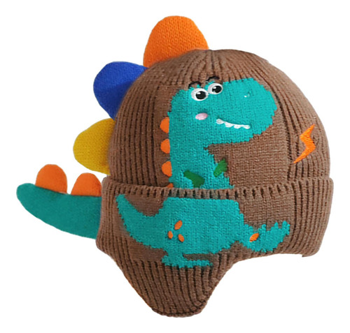 Gorro Tejido Con Orejas De Dinosaurio Con Orejeras, Resisten