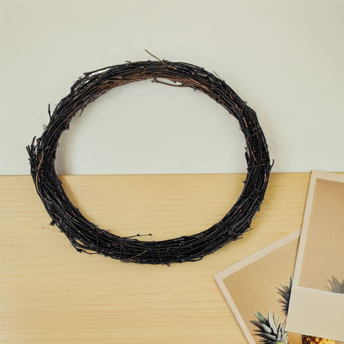 Juego De 2 Coronas De Ratán Natural Para Halloween Diy, Colo